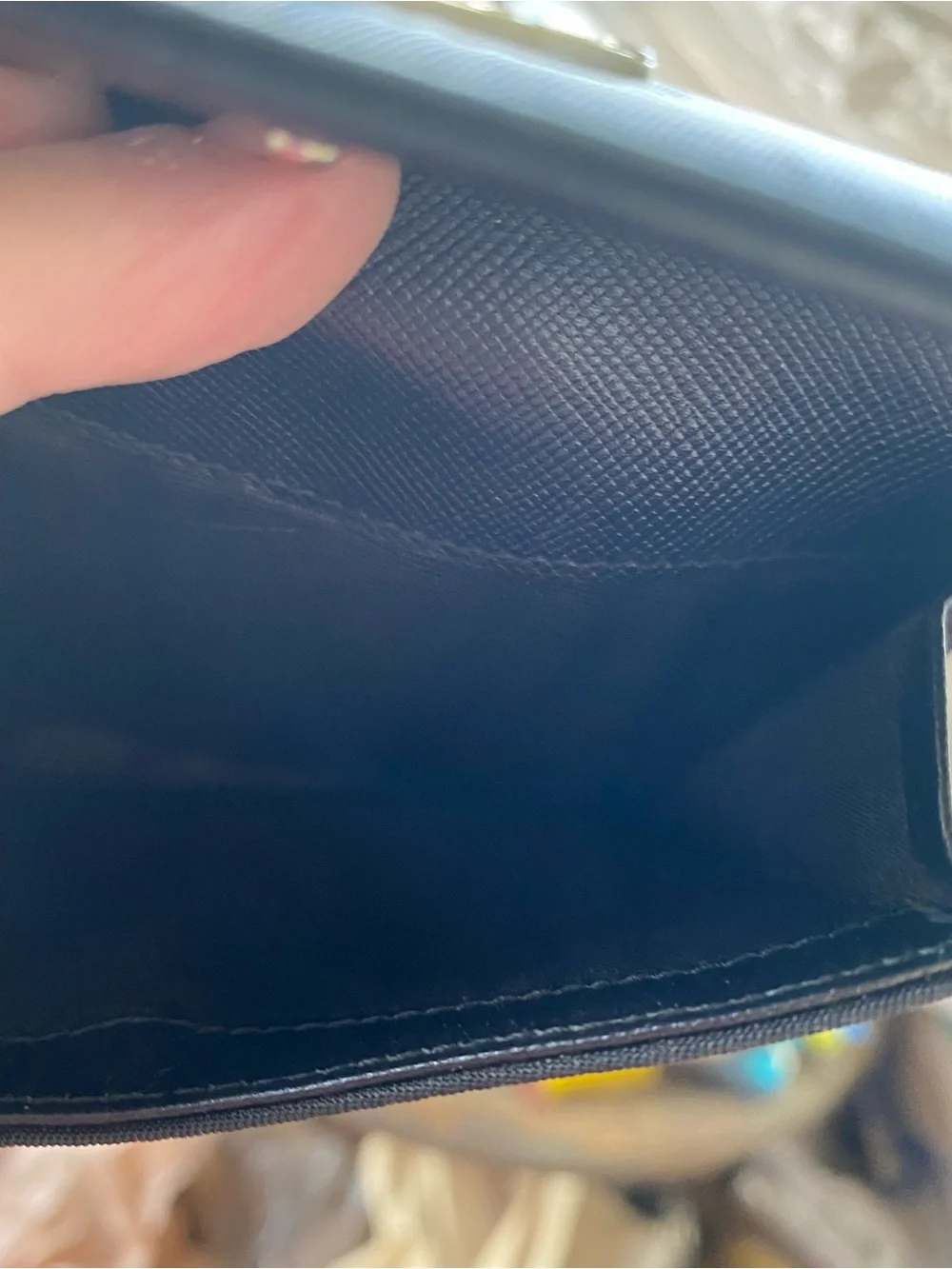 Prada Black Nylon Wallet with Gold Triangle Logo - Picture 4 of 9